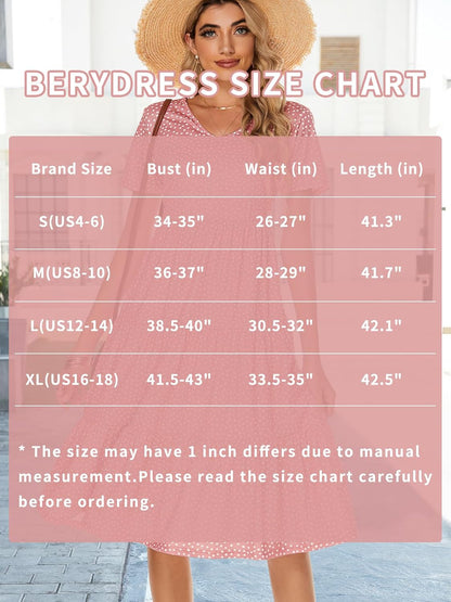 Women'S Casual Summer Tiered Midi Dress 2026 V Neck Boho Sundress